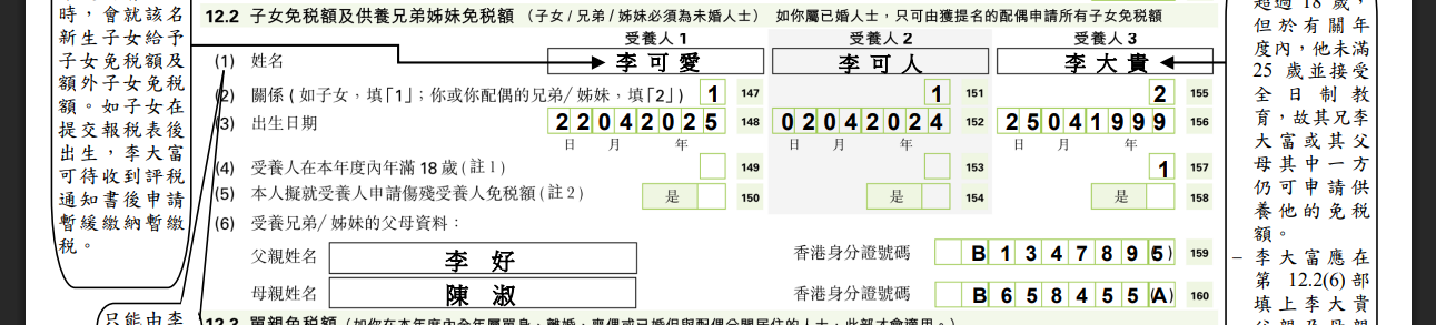個別人士報稅表