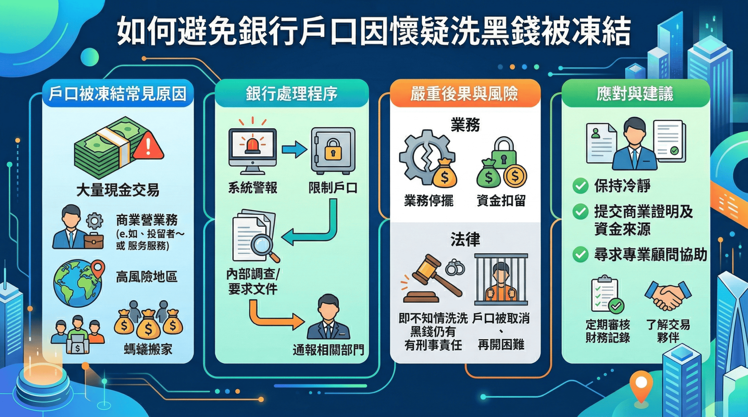 遇到銀行懷疑洗黑錢怎麼辦?戶口被凍結原因、後果及應對指南 遇到銀行懷疑洗黑錢怎麼辦?戶口被凍結原因、後果及應對指南